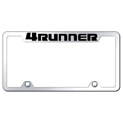 Toyota 4Runner Laser Etched Logo Truck Cut-Out License Plate Frame (Chrome) 1