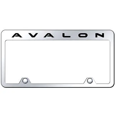Toyota Avalon Laser Etched Logo On Top Truck License Plate Frame (Chrome) 1