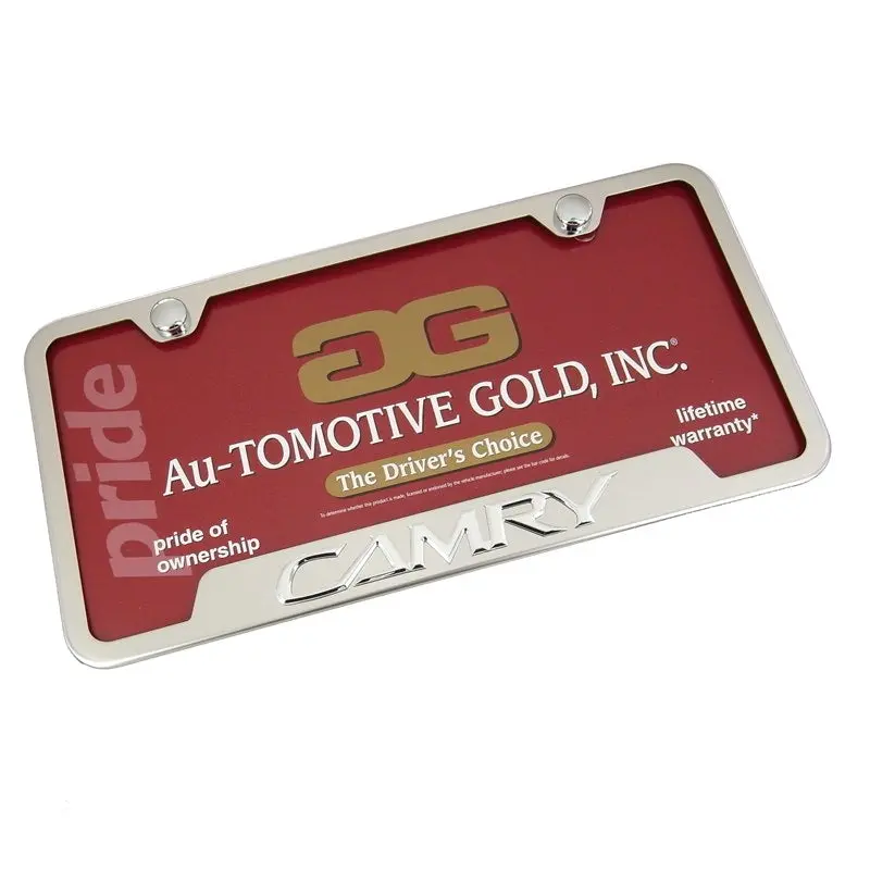 Toyota Camry 3D Cutout License Plate Frame (Chrome) 1