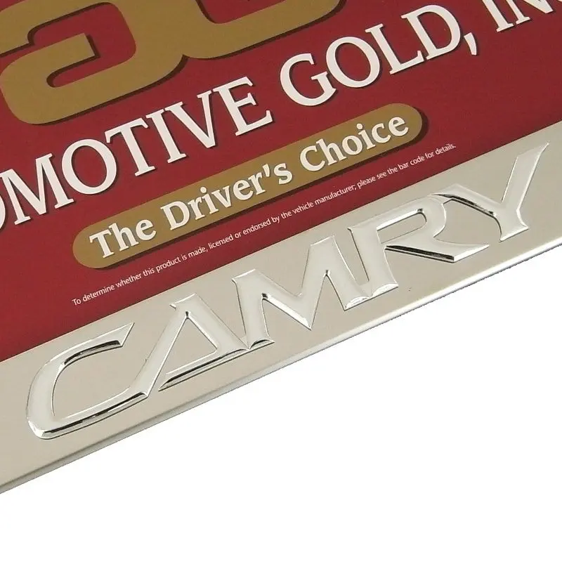 Toyota Camry 3D Cutout License Plate Frame (Chrome) 2