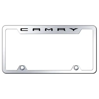 Toyota Camry Laser Etched Logo Truck Cut-Out License Plate Frame (Chrome) 1