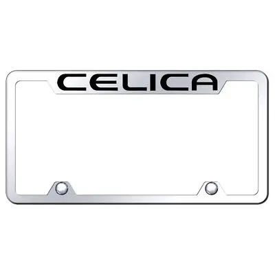 Toyota Celica Laser Etched Logo Truck Cut-Out License Plate Frame (Chrome) 1