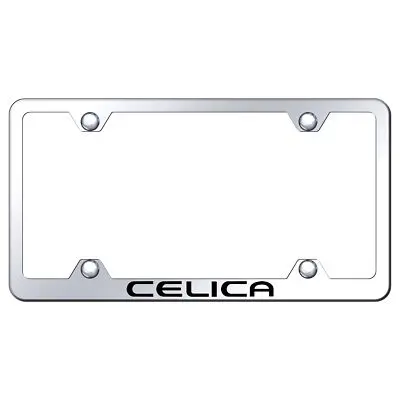 Toyota Celica Laser Etched Logo Wide Body License Plate Frame (Chrome) 1
