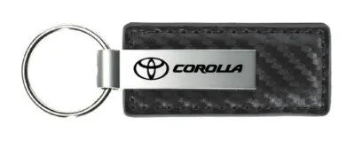 Toyota Corolla Carbon Fiber Leather Key Chain (Gun Metal) 1