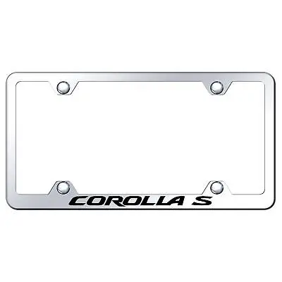 Toyota Corolla S Laser Etched Logo Wide Body License Plate Frame (Chrome) 1