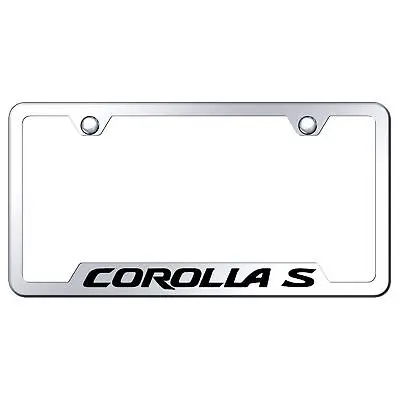 Toyota Corolla S Logo Cut-Out License Plate Frame (Chrome) 1