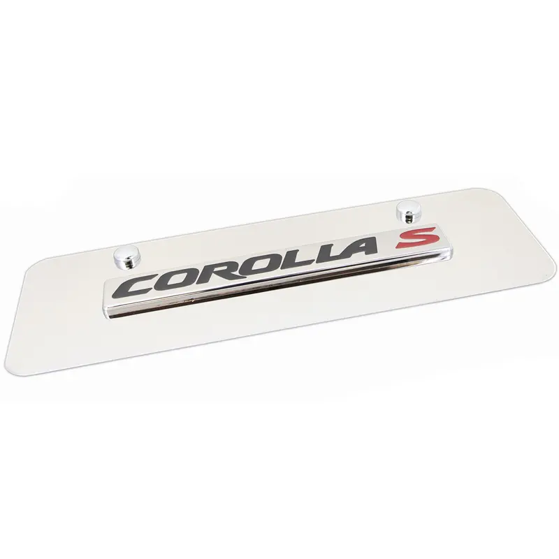 Toyota Corolla S Mini License Plate (Chrome) 1