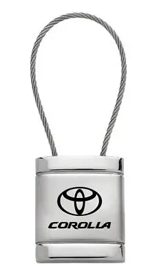 Toyota Corolla Satin Chrome Cable Key Fob (Silver) 1