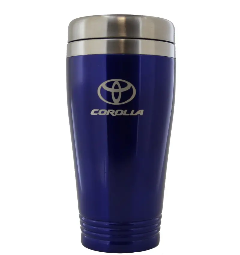 Toyota Corolla Stainless Steel Travel Mug (Blue) 1