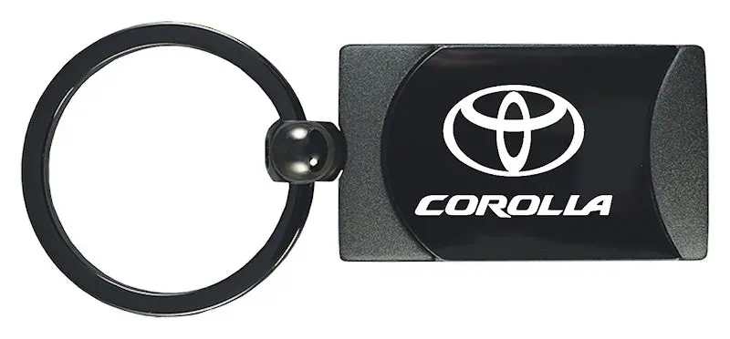 Toyota Corolla Two-Tone Rectangular Key Fob (Gunmetal) 1