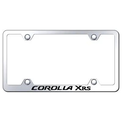 Toyota Corolla Xrs Laser Etched Logo Wide Body License Plate Frame (Chrome) 1