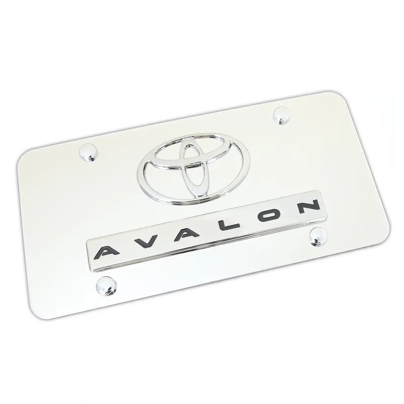 Toyota Dual Logo Avalon License Plate (Chrome) 1