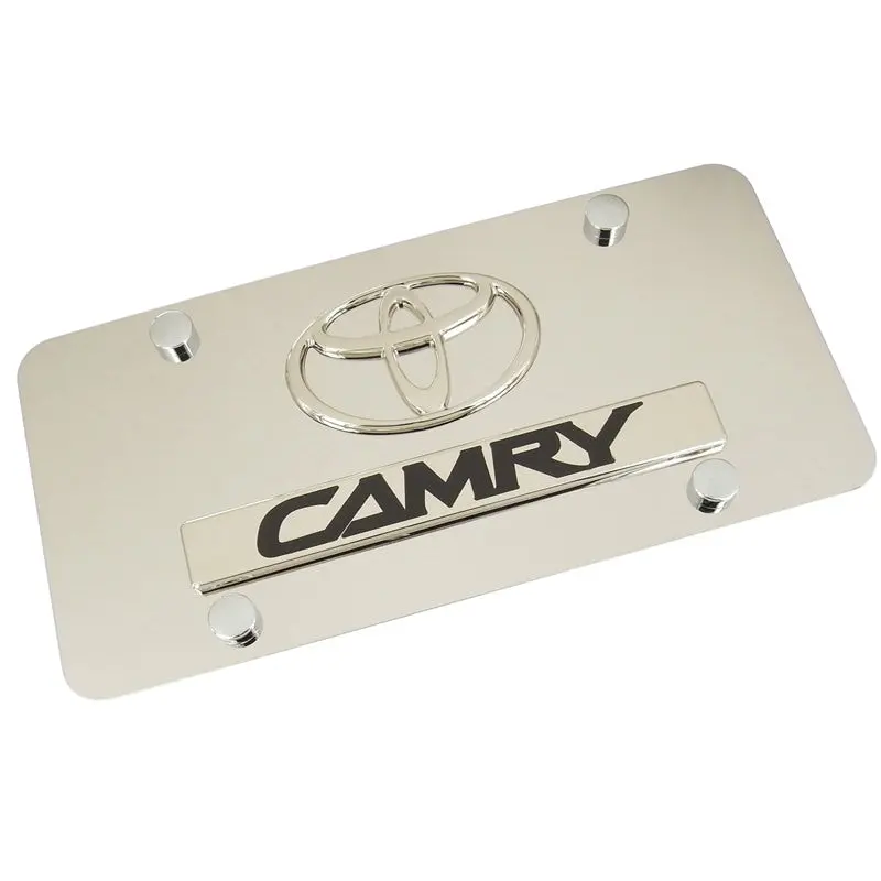 Toyota Dual Logo Camry License Plate (Chrome) 1