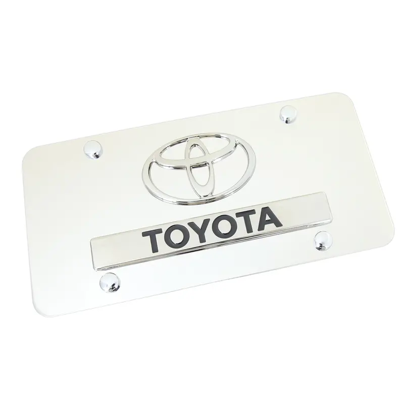 Toyota Dual Logo License Plate (Chrome) 1