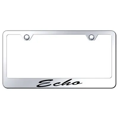 Toyota Echo Laser Etched Script License Plate Frame (Chrome) 1