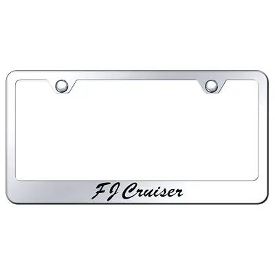 Toyota Fj Cruiser Laser Etched Script License Plate Frame (Chrome) 1