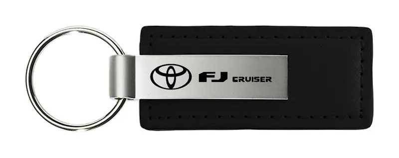 Toyota Fj Cruiser Leather Keychain (Black) 1
