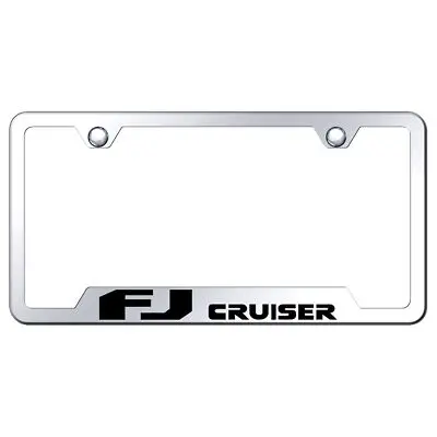 Toyota Fj Cruiser Logo Cut-Out License Plate Frame (Chrome) 1