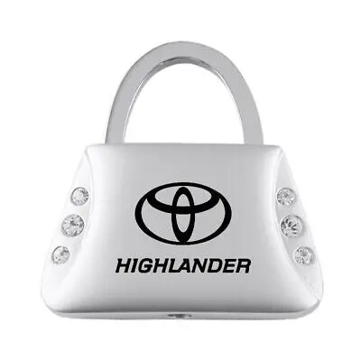 Toyota Highlander Jeweled Purse Key Fob (Silver) 1
