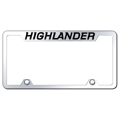 Toyota Highlander Laser Etched Logo Truck Cut-Out License Plate Frame (Chrome) 1