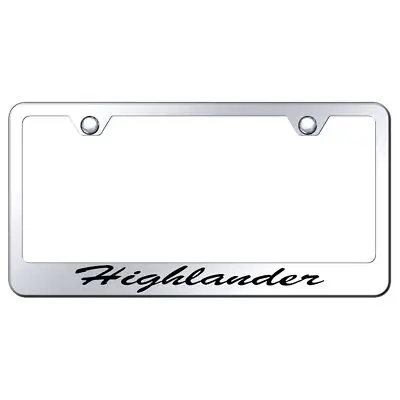 Toyota Highlander Laser Etched Script License Plate Frame (Chrome) 1