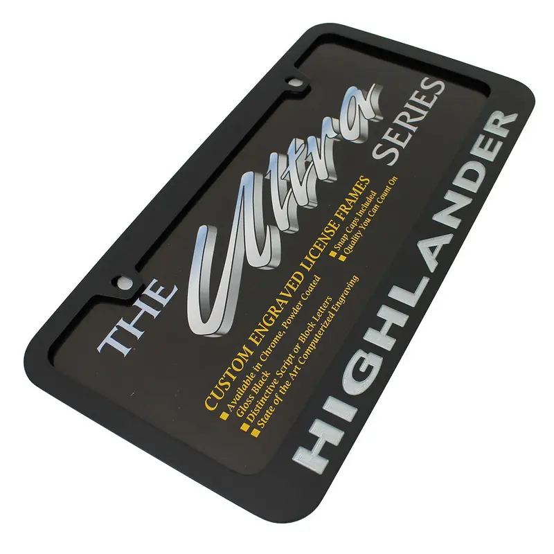 Toyota Highlander License Plate Frame (Black) 2