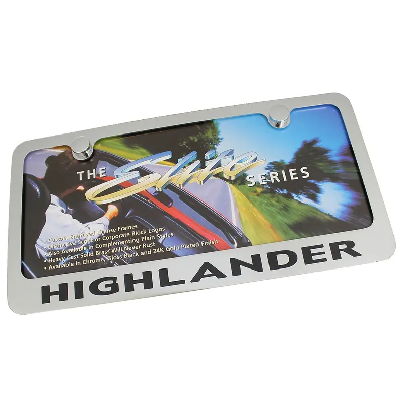 Toyota Highlander License Plate Frame (Chrome) 1