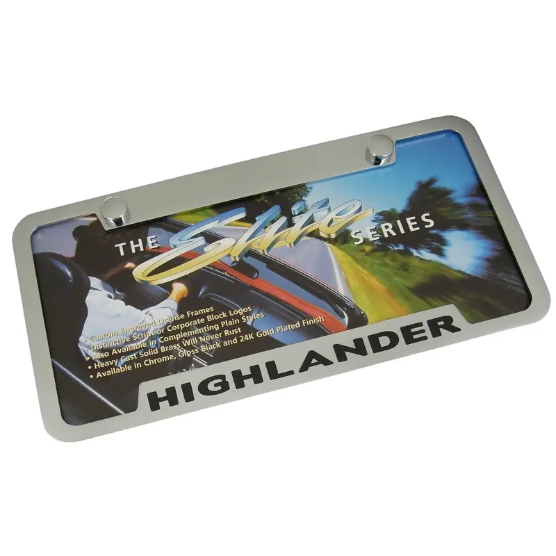 Toyota Highlander License Plate Frame (Chrome) 1