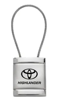 Toyota Highlander Satin Chrome Cable Key Fob (Silver) 1
