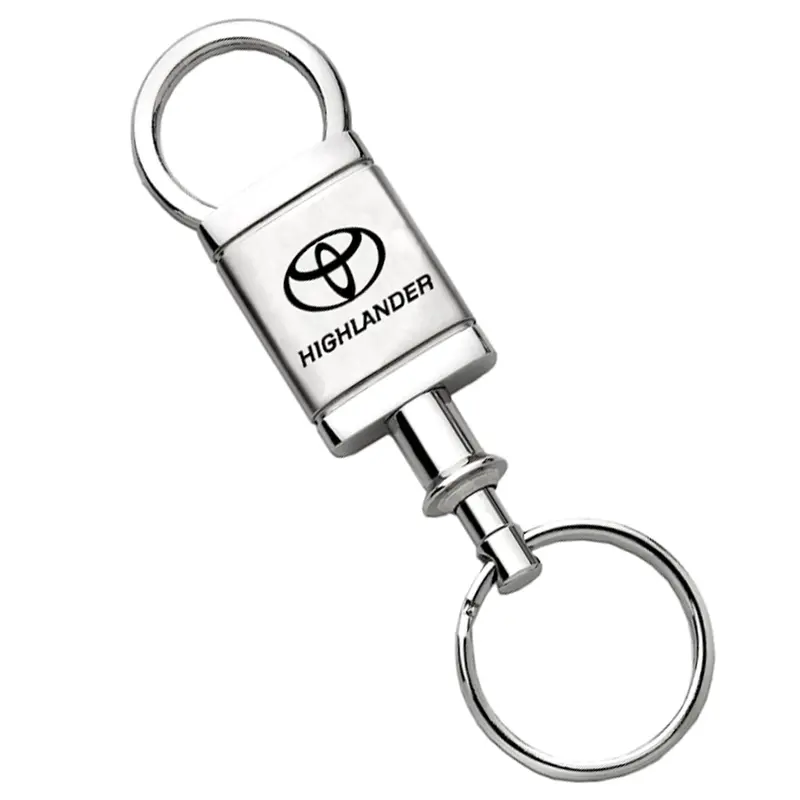 Toyota Highlander Satin Valet Keychain (Chrome) 1