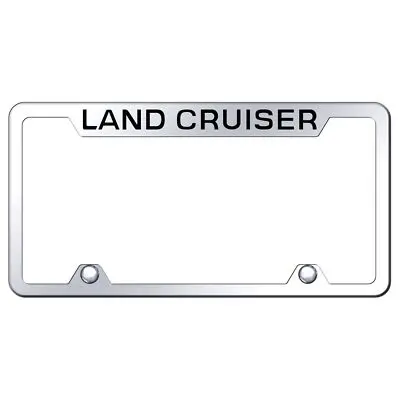 Toyota Land Cruiser Laser Etched Logo Truck Cut-Out License Plate Frame (Chrome) 1