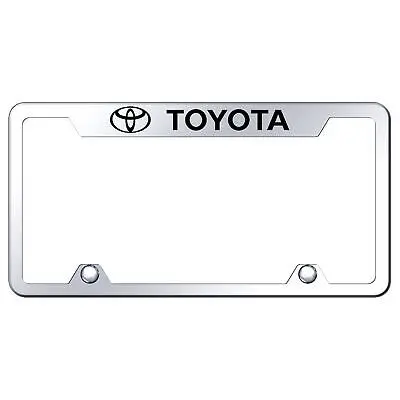 Toyota Laser Etched Logo Truck Cut-Out License Plate Frame (Chrome) 1