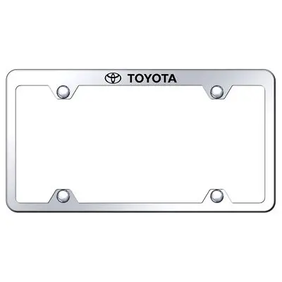 Toyota Laser Etched Logo Truck Wide Body License Plate Frame (Chrome) 1