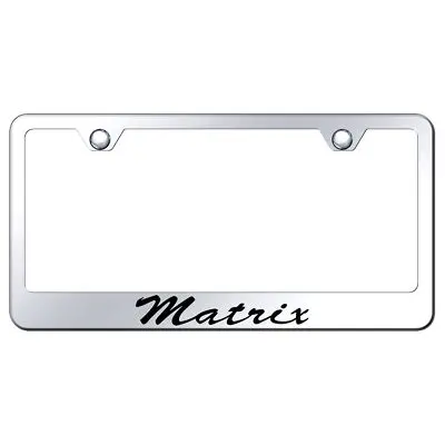 Toyota Matrix Laser Etched Script License Plate Frame (Chrome) 1