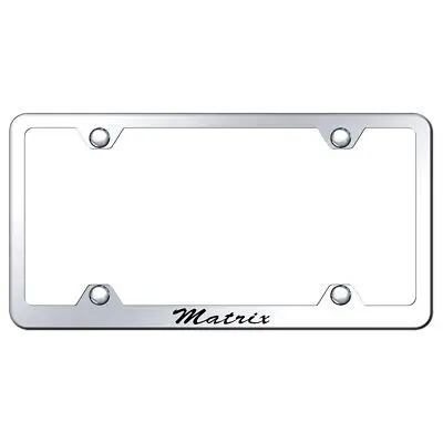 Toyota Matrix Script Laser Etched Logo Wide Body License Plate Frame (Chrome) 1