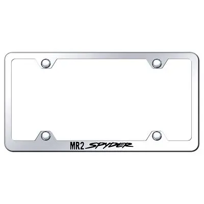 Toyota Mr2 Laser Etched Logo Wide Body License Plate Frame (Chrome) 1