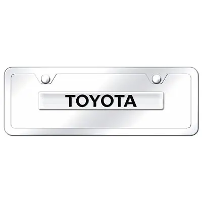 Toyota Name Mini License Plate Kit (Chrome On Chrome) 1