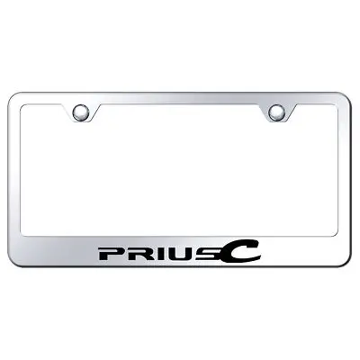 Toyota Prius C Laser Etched Logo License Plate Frame (Chrome) 1
