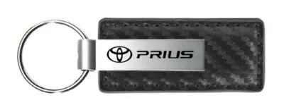 Toyota Prius Carbon Fiber Leather Key Chain (Gun Metal) 1