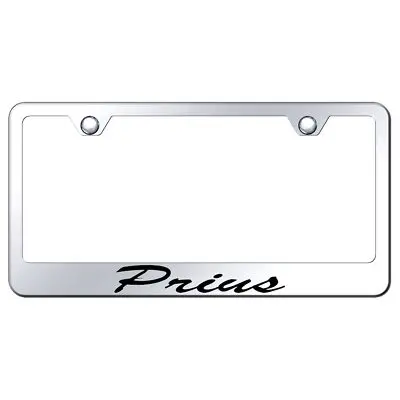 Toyota Prius Laser Etched Script License Plate Frame (Chrome) 1