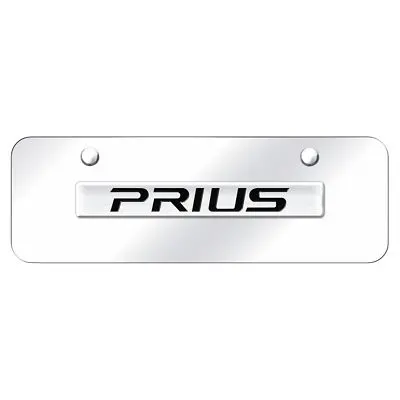 Toyota Prius Name Mini License Plate (Chrome On Chrome) 1