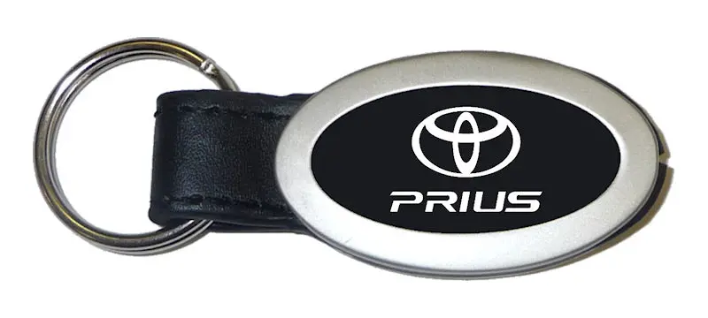 Toyota Prius Oval Leather Key Chain (Black) 1