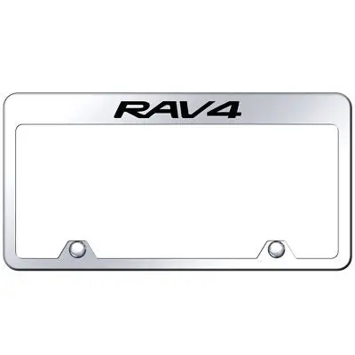 Toyota Rav4 Laser Etched Logo On Top Truck License Plate Frame (Chrome) 1