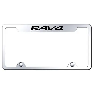 Toyota Rav4 Laser Etched Logo Truck Cut-Out License Plate Frame (Chrome) 1