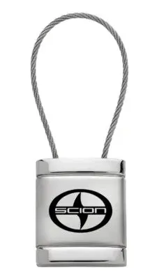 Toyota Scion Satin Chrome Cable Key Ring (Silver) 1