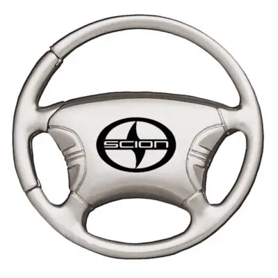 Toyota Scion Steering Wheel Key Chain (Silver) 1