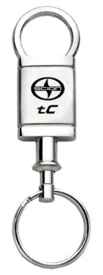 Toyota Scion Tc Satin Chrome Valet Key Chain (Silver) 1