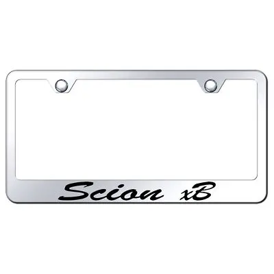 Toyota Scion Xb Laser Etched Script Stainless Steel License Plate Frame (Chrome) 1