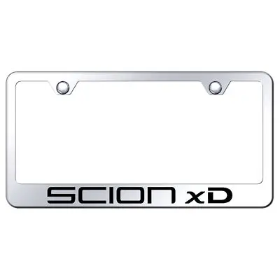 Toyota Scion Xd Laser Etched Logo Stainless Steel License Plate Frame (Chrome) 1