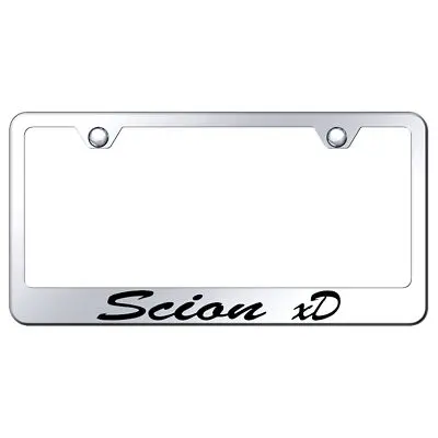 Toyota Scion Xd Laser Etched Script Stainless Steel License Plate Frame (Chrome) 1